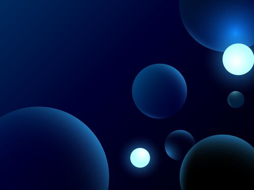 Futuristic abstract glowing geometric 3D close-up illustration - Particles and atoms in the environment.