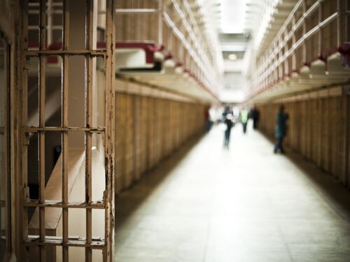 Corridor of Prison with Cells