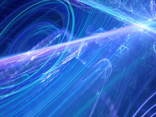 Nuclear energy - The macro Illustration of the elementary particle.