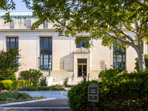 NAS Annual Meeting. Outside of the NAS Building in Spring