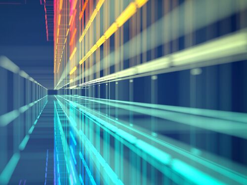 Abstract colorful grid in motion