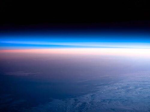 photo taken from the atmosphere of the earth's surface