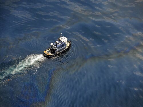 .MOBILE, ALABAMA (May 6, 2010)  Aerial images of the Deepwater Horizon oil spill taken from a  US Coast Guard HC-144 aircraft. The flight was conducted primarily for media support and to plot the locations of the Deepwater Horizon oil spill. Photo by Michael B. Watkins