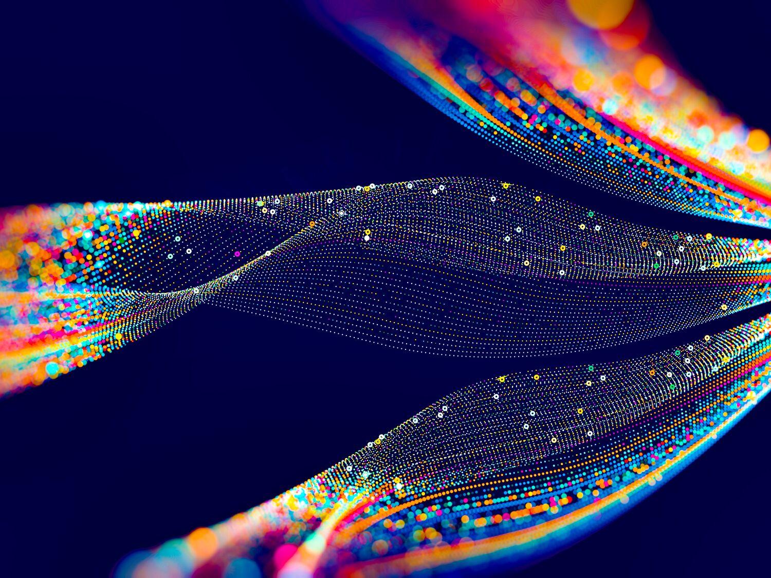 Abstract technological background in vibrant colors with blur. Used for: Policy Issues for Integrating Artificial Intelligence in Cancer Research and Care: A Workshop