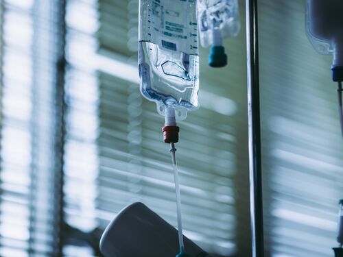 Infusion in hospital.