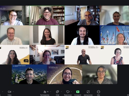 Screenshot of virtual event.