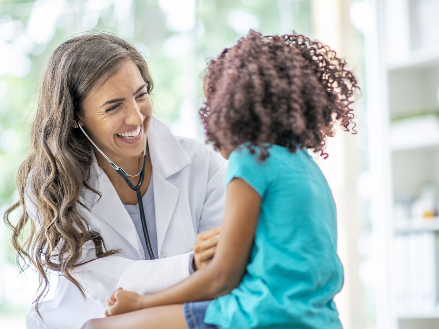 Child at medical appointment