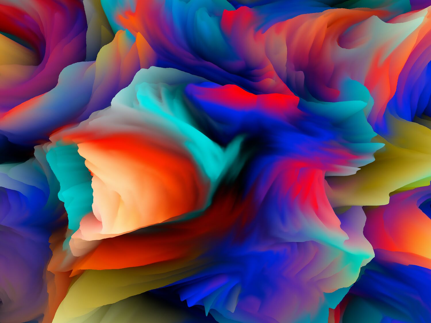 Abstract mountains, surreal background, realistic texture of the surface of an alien planet, 3d illustration