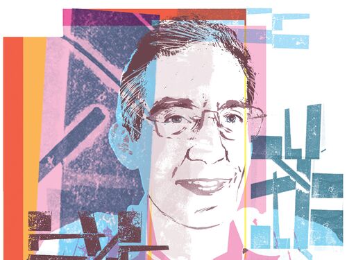 Portrait of Matt Sigelman, president of the Burning Glass Institute, by Shonagh Rae