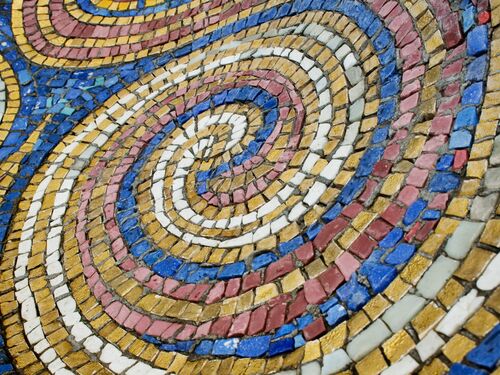 Close-up of traditional mosaic in Istanbul.