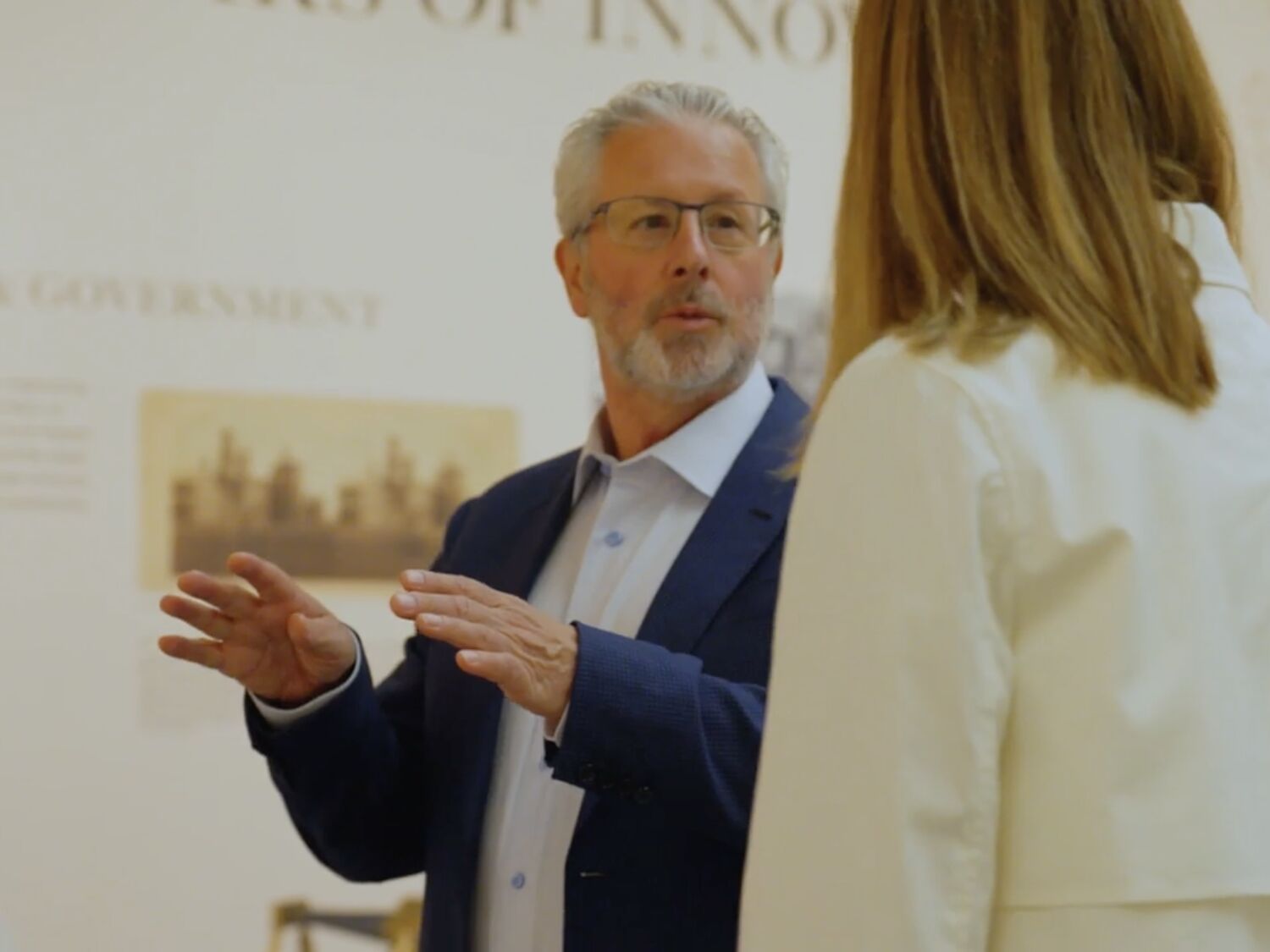 Shot from a video introducing Neil Shubin, new president of the National Academy of Sciences