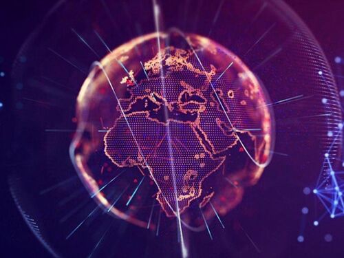 Map of the earth featuring Africa prominently