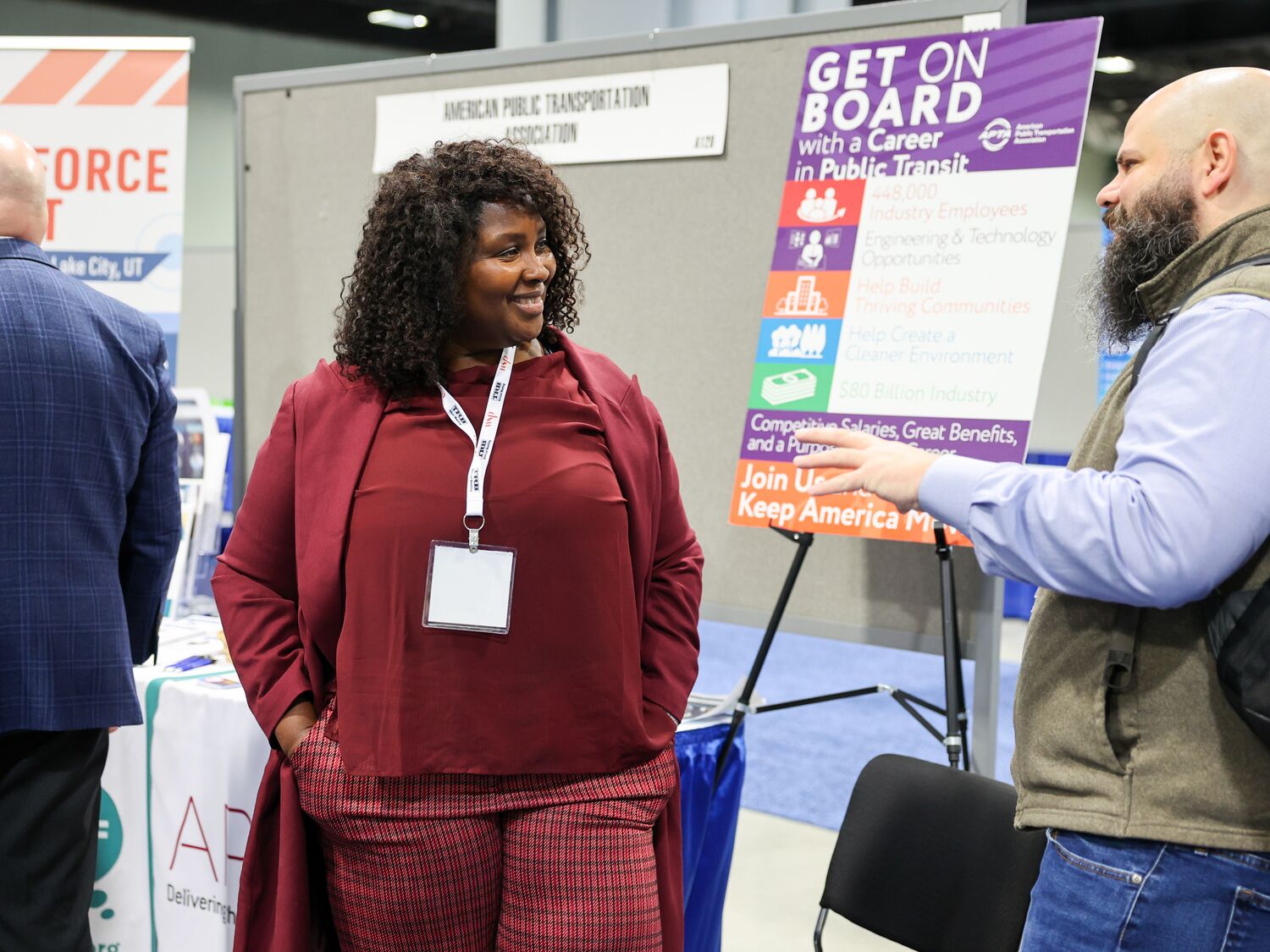 People interacting at the Career fair at the TRB Annual Meeting. 

National Academies Transportation Research Board (TRB) Annual Meeting, Jan. 11-15, 2026, at the Walter E. Washington Convention Center in Washington, D.C.