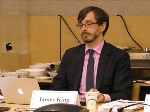 James King, IIE-SRF Assistant Director, spoke to CHR members about IIE-SRF’s work, including its vital support of Syrian scholars during the 21st century’s worst humanitarian crisis.