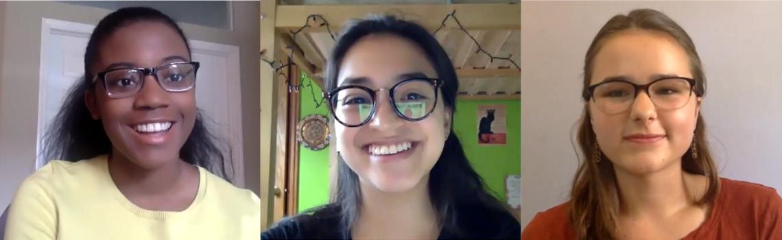 (left to right) Jayde Frederick, Xochitl Amaro, and Abby Frank