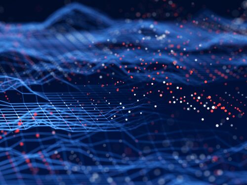 Big Data visualization. Data technology illustration. Science background. 3D