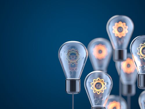 Innovation and new ideas lightbulb concept