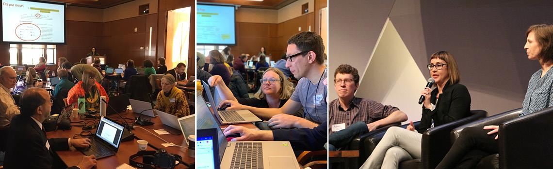 Scenes from MisinfoCon and Wikipedia Edit-a-thon events