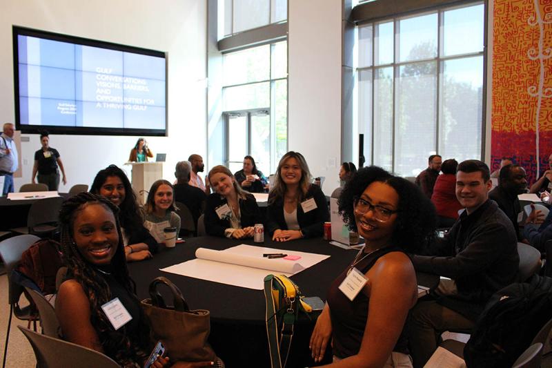 participates in the Gulf Scholars Program meeting