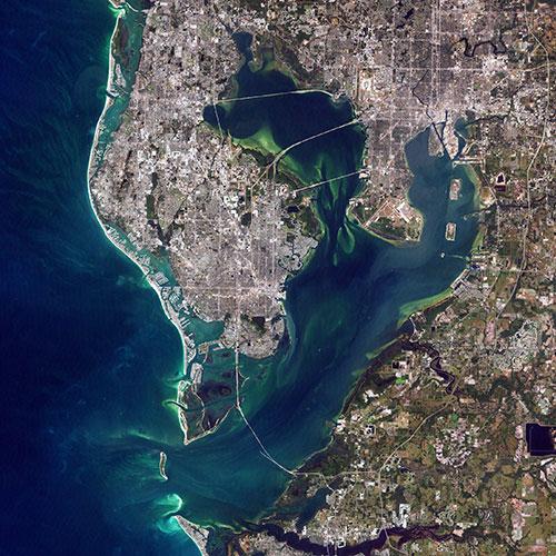 Satellite image of Tampa